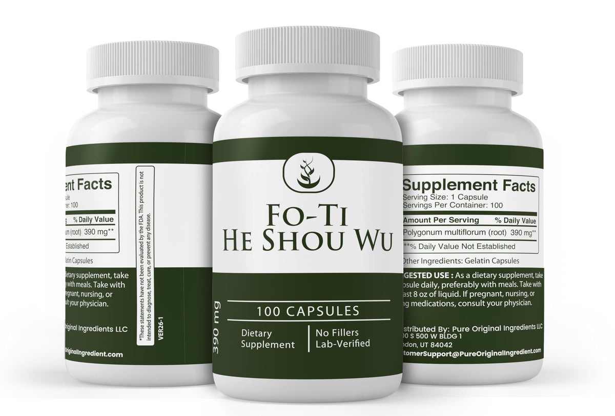 PURE ORIGINAL INGREDIENTS Fo-Ti Extract Capsules - 100 Count - image 5