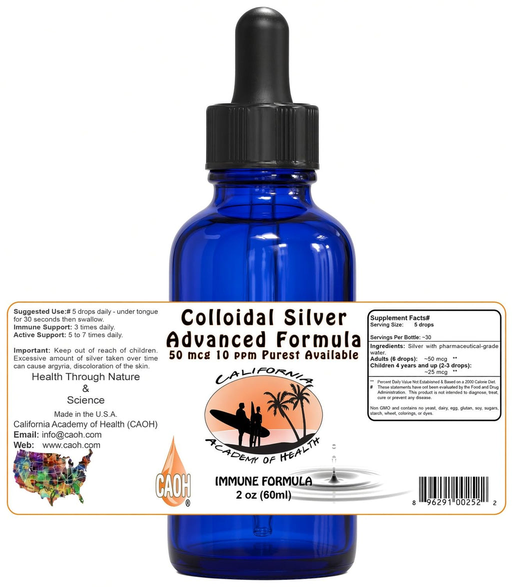CAOH Colloidal Silver 10 PPM Immune Support - 2 oz Bottle - image 2