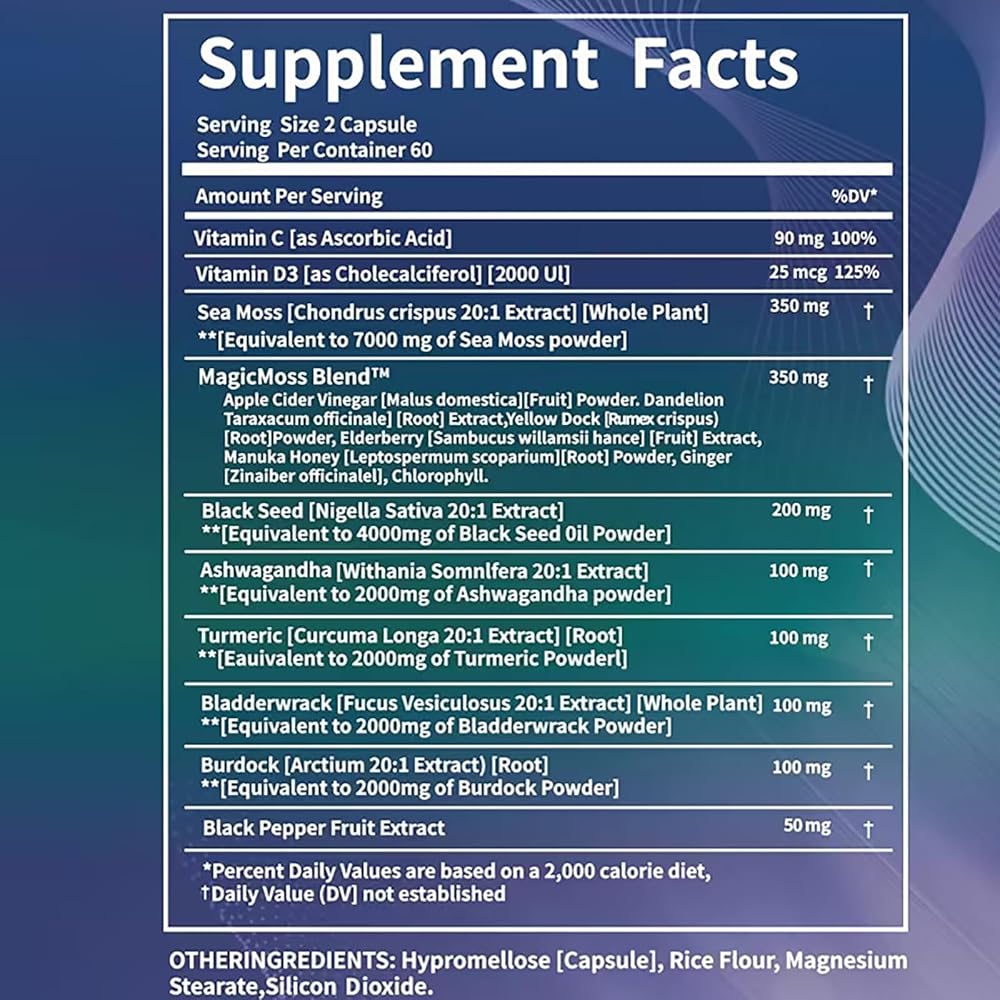 SXNWSN Shilajit Complex + Sea Moss Complex Set - 240 Capsules - image 7