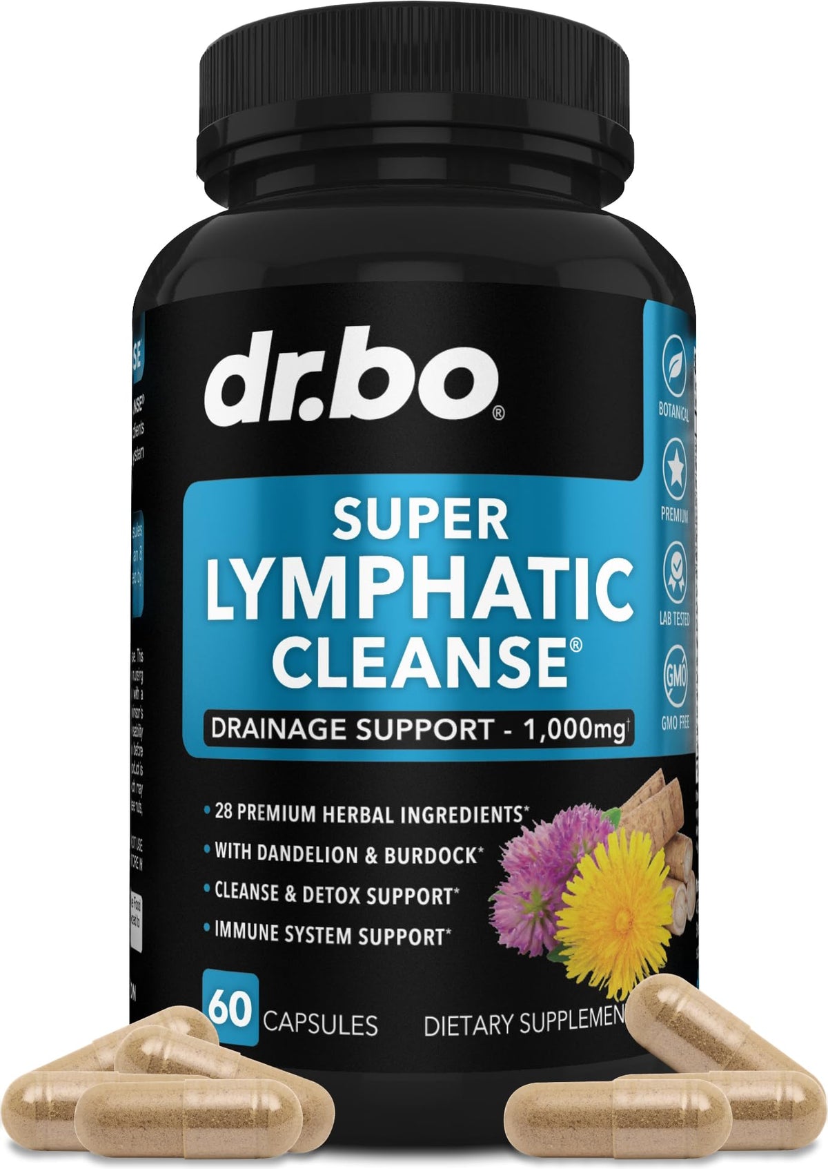 DR. BO Lymphatic Drainage Supplement - 60 Capsules