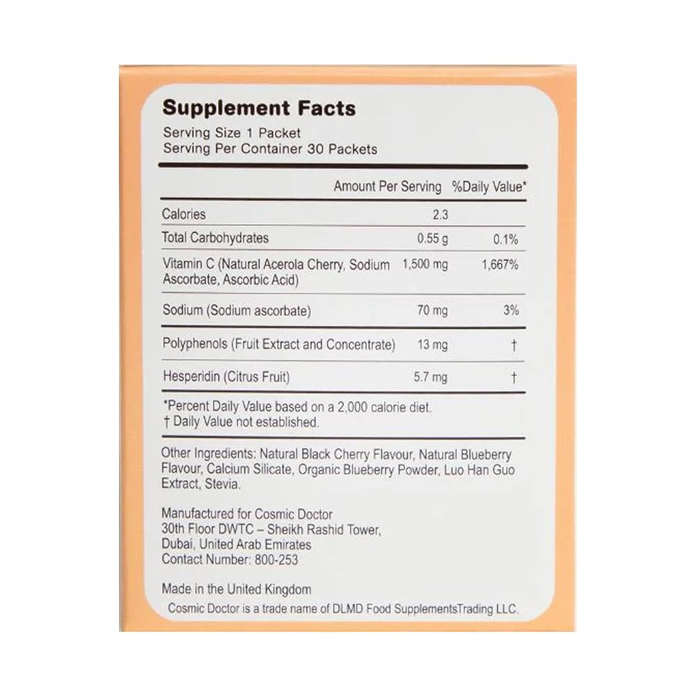 Cosmic Doctor Double C 1500mg Vitamin C Supplement - 30 Packets - image 2