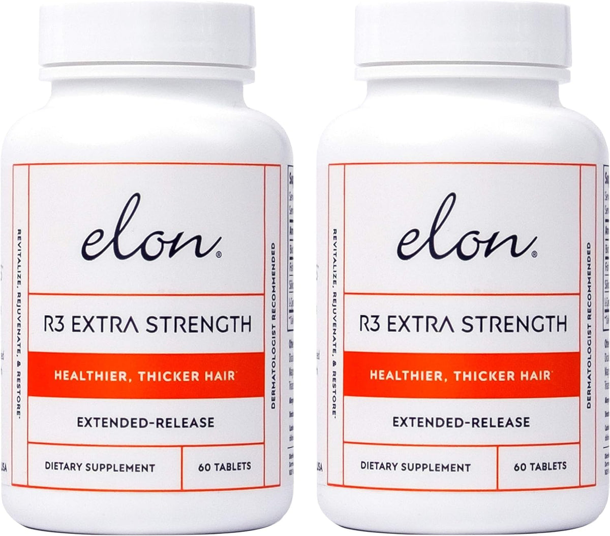 Elon R3 Extra Strength Hair Growth Supplement for Women - 120 Tablets