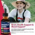 Nurbetoxa Rhodiola Rosea Herbal Drops for Energy & Brain Health - 2 Fl Oz - image 3