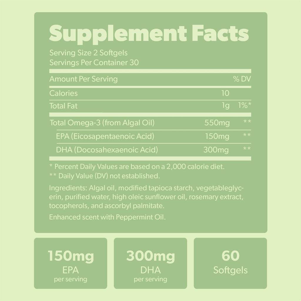 Sapling Vegan Omega-3 Plant Based DHA & EPA - 60 Softgels - image 7