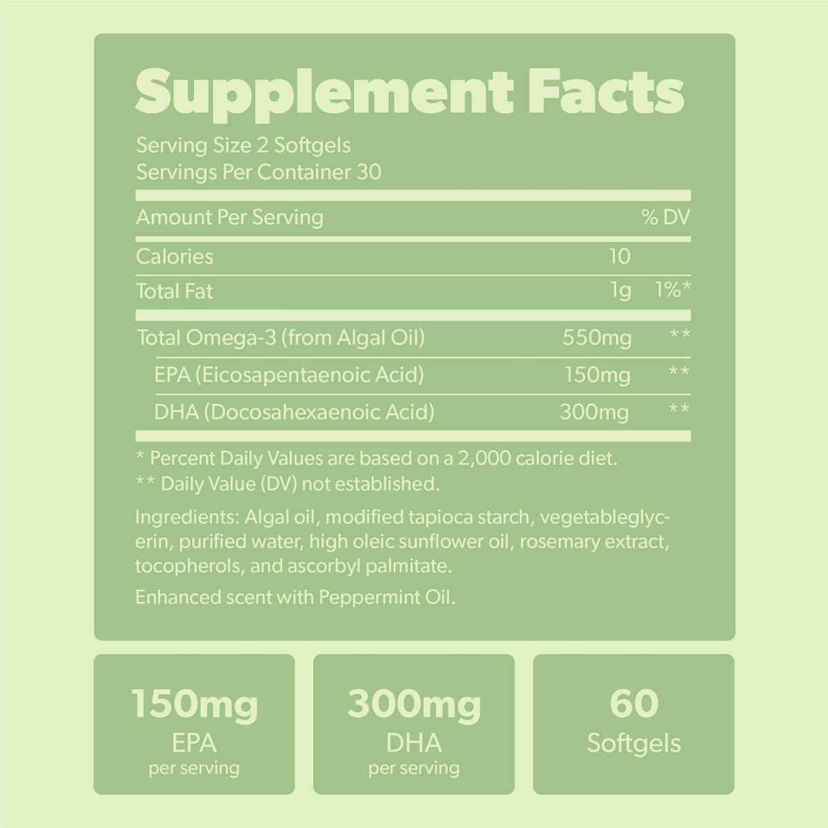 Sapling Vegan Omega-3 Plant Based DHA & EPA - 60 Softgels - image 7
