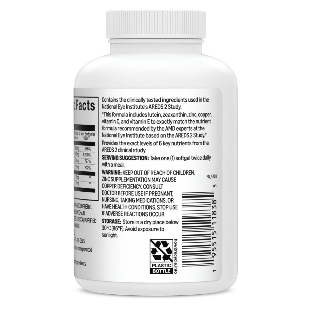 Amazon Basics AREDS 2 Eye Vitamin & Mineral - 120 Softgels - image 6