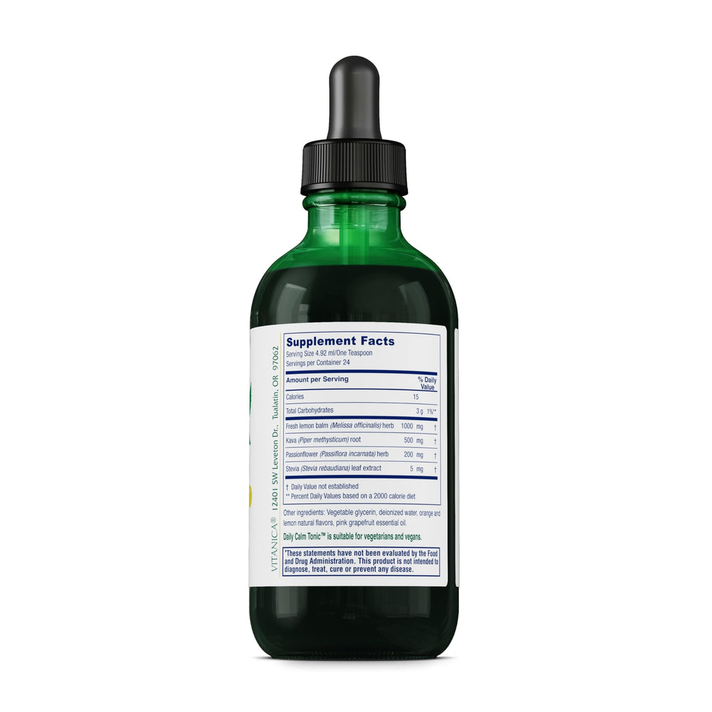 Vitanica Daily Calm Tonic, Nervous System Support, Vegan