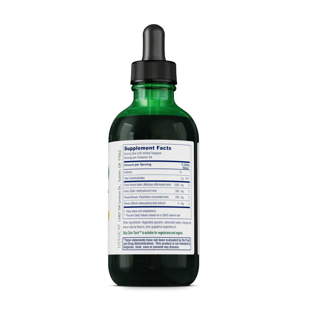 Vitanica Daily Calm Tonic, Nervous System Support, Vegan
