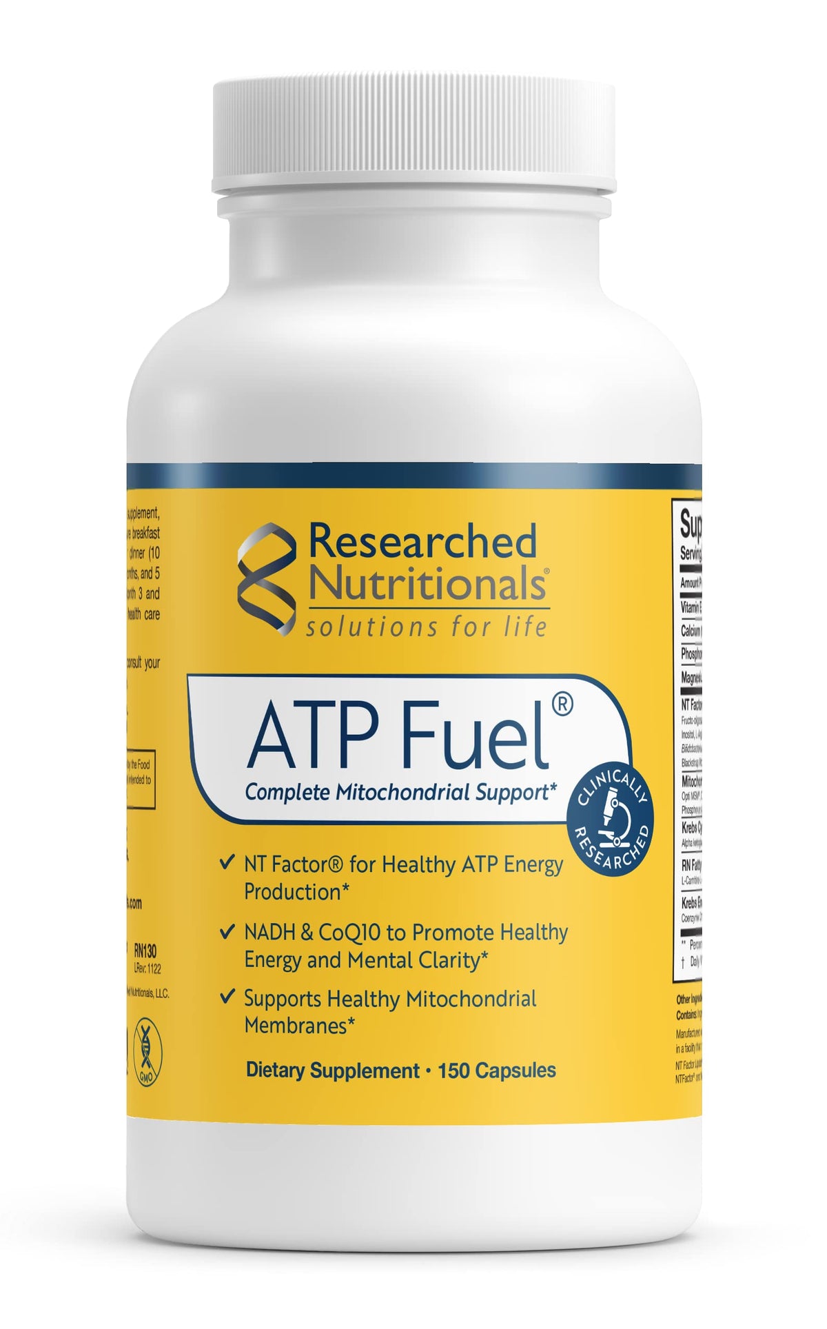 Researched Nutritionals ATP Fuel Mitochondrial Support - 150 Capsules