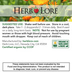 Herb Lore Adrenal Tonic Tincture - USDA Organic Liquid Herbal Adrenal