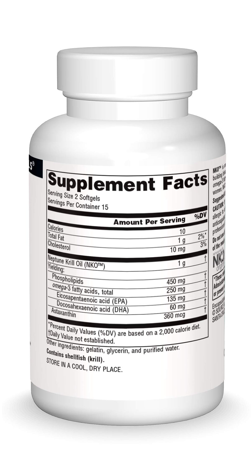 Source Naturals NKO Neptune Krill Oil 500mg Supports Heart Health