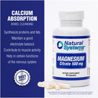 Natural Systems Magnesium Citrate 500mg - 60 Capsules - image 7