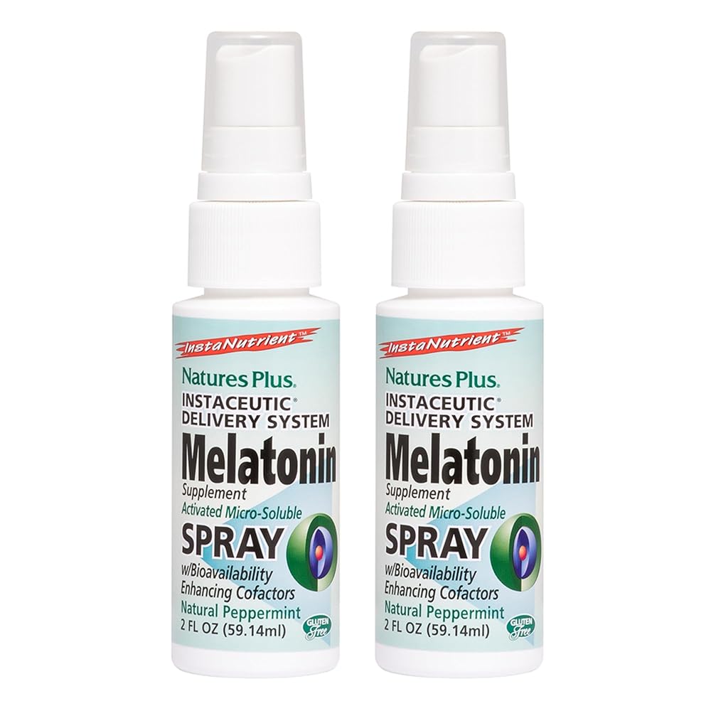 NaturesPlus Melatonin Spray Natural Peppermint - 2 fl oz Pack of 2