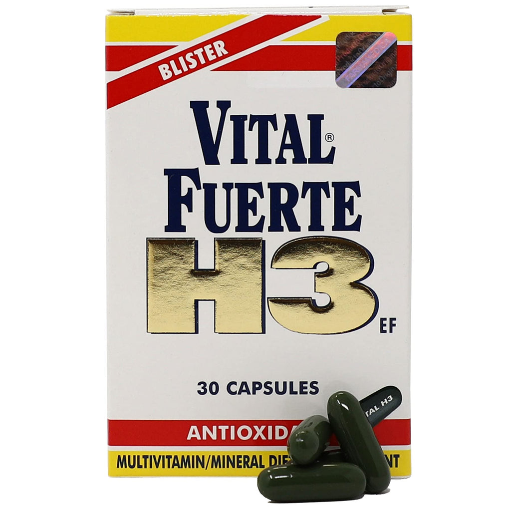 Vital Fuerte H3 Multivitamin with Antioxidants - 30 Capsules