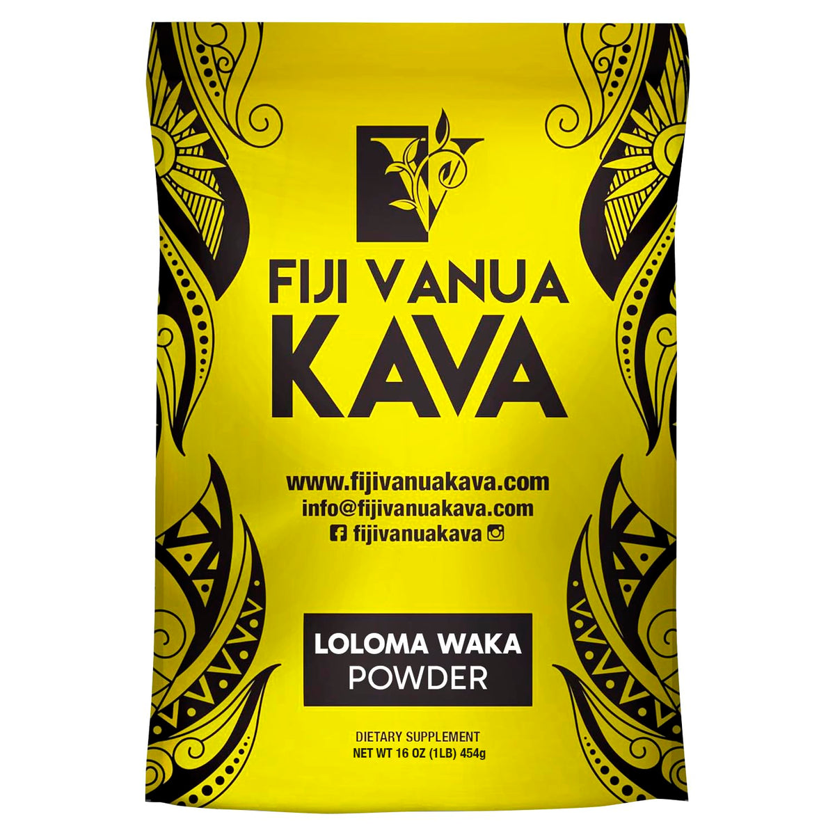 Fiji Vanua Kava Loloma Waka Root Powder Medium Grind - 1 lb