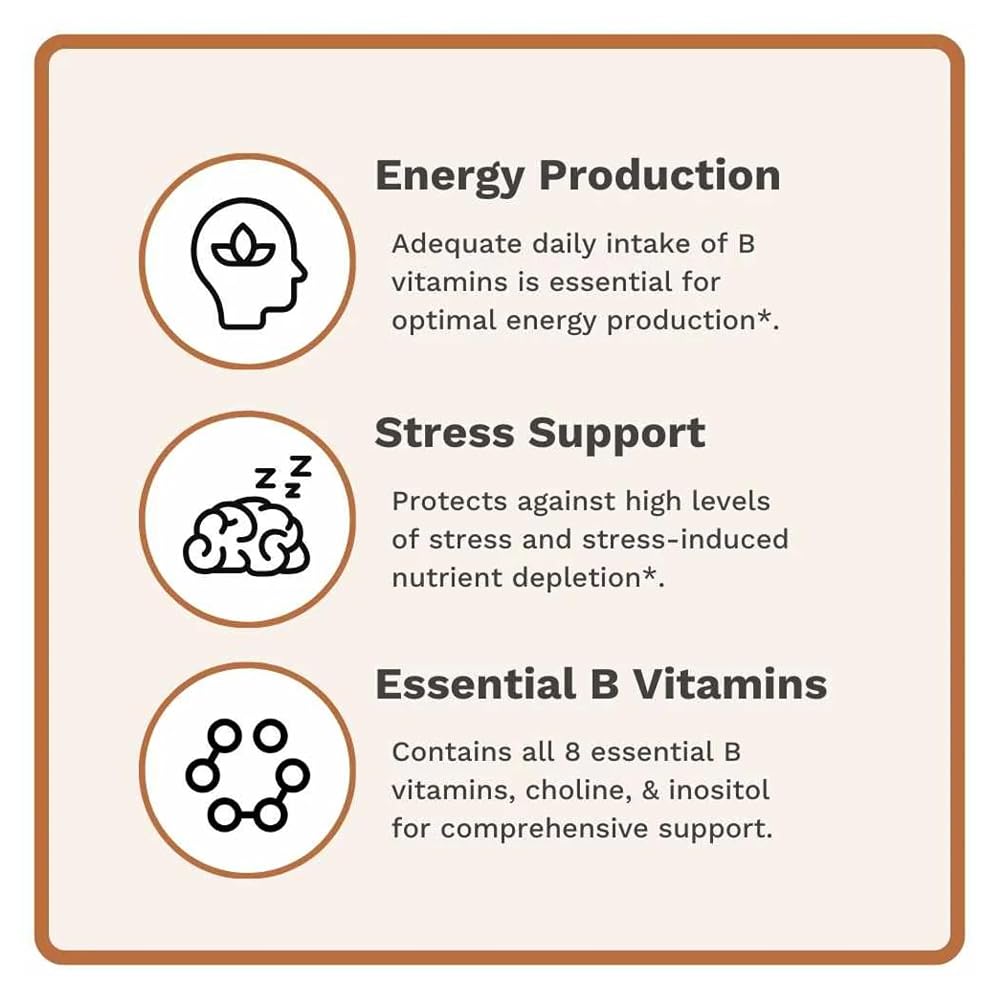Utzy Naturals Vitamin B Complex All 8 B Vitamins - 60 Capsules - image 4