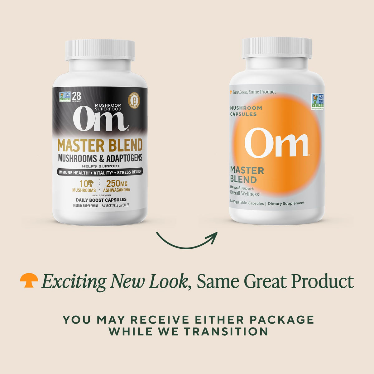 OM MUSHROOM SUPERFOOD Om Master Blend Mushroom Capsules - Organic