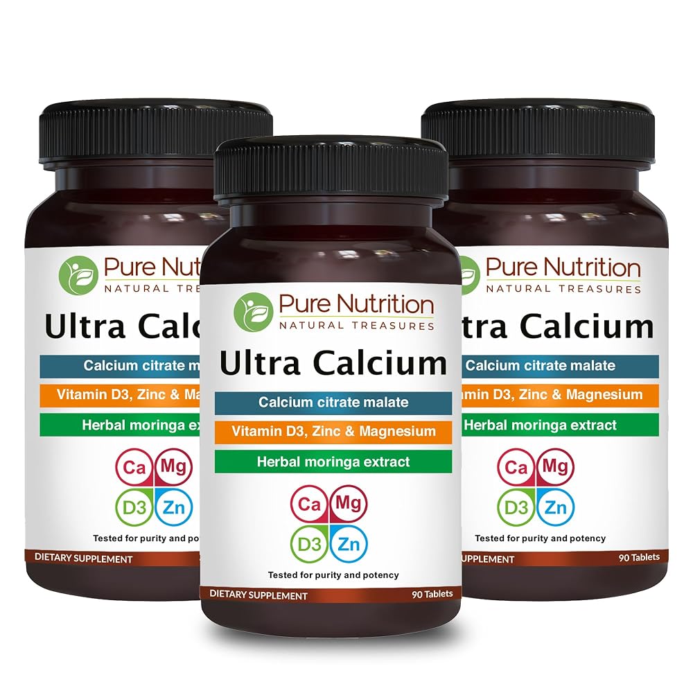 Pure Nutrition Ultra Calcium 1000mg with Vitamin D3 & K - 270 Tablets