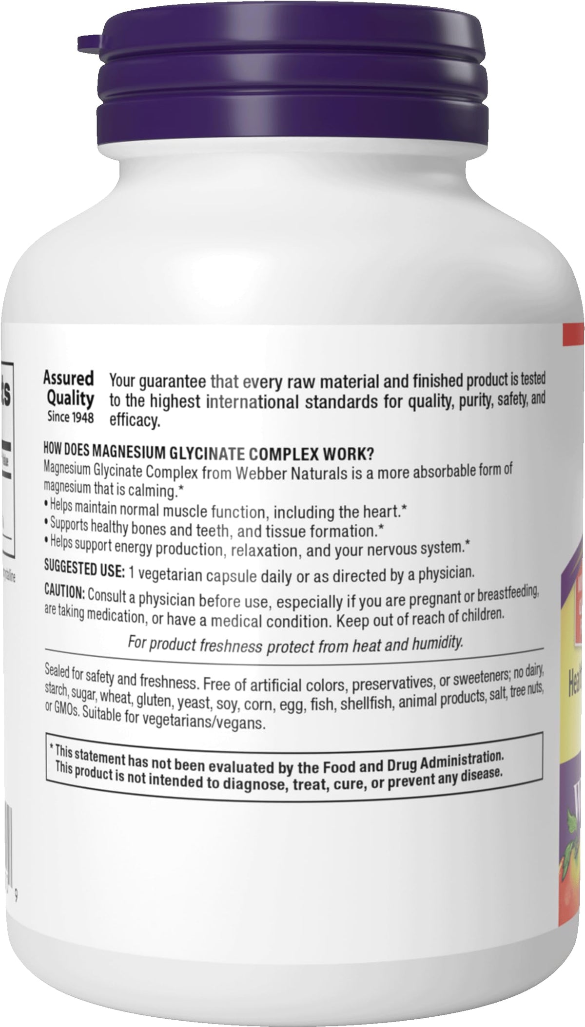 Webber Naturals Magnesium Glycinate 200mg - 120 Capsules - image 9