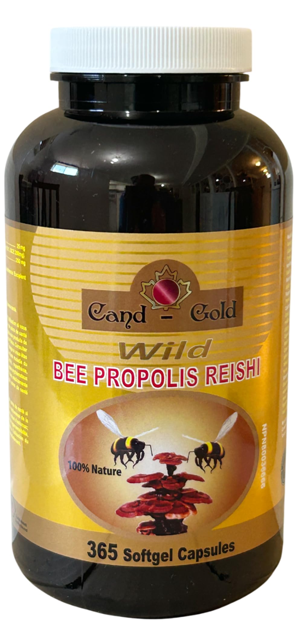 Cand-Gold Wild Bee Propolis Reishi - 365 Softgels