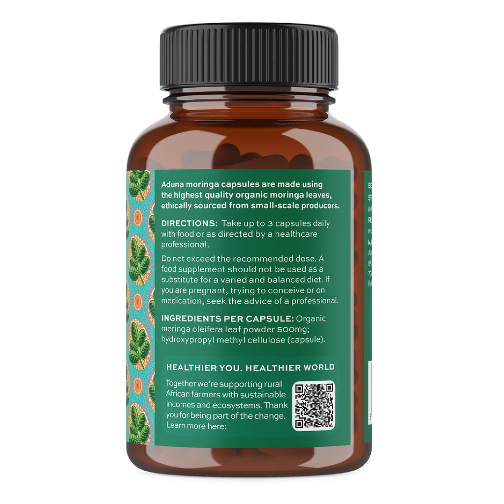 Aduna Organic Moringa Capsules Energy & Immune Support - 180 Capsules - image 7
