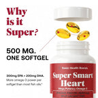 Basic Brands Super Smart Heart Omega Triple Strength 1000 mg - 90 Softgels - image 9
