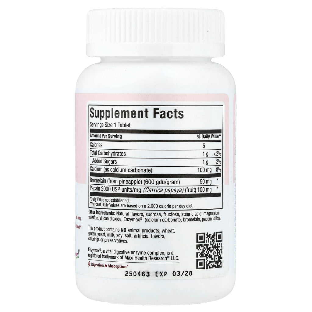 Maxi Health Chewable Digestive Enzymes with Bromelain - 90 Tablets - image 2