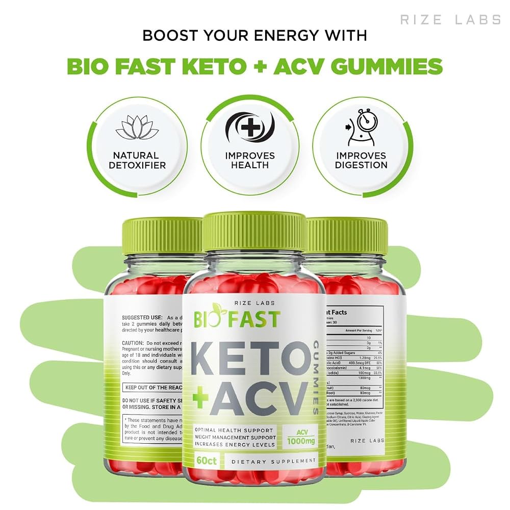 rize labs Biofast Keto ACV Gummies for Weight Loss - 60 Gummies - image 3
