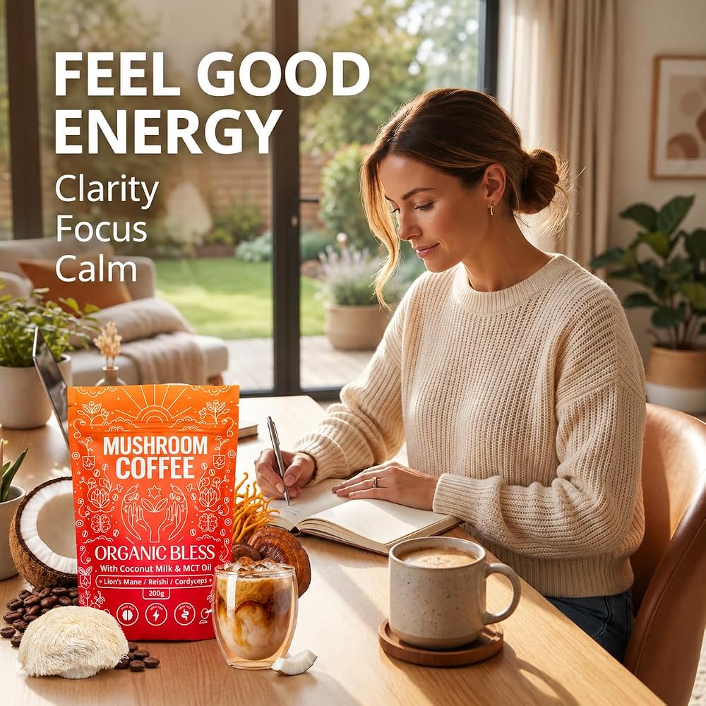 Organic Bless Mushroom Coffee Instant Powder - 30 Servings - image 7
