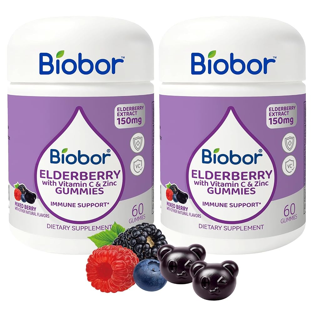 Biobor Natural Black Elderberry Gummies