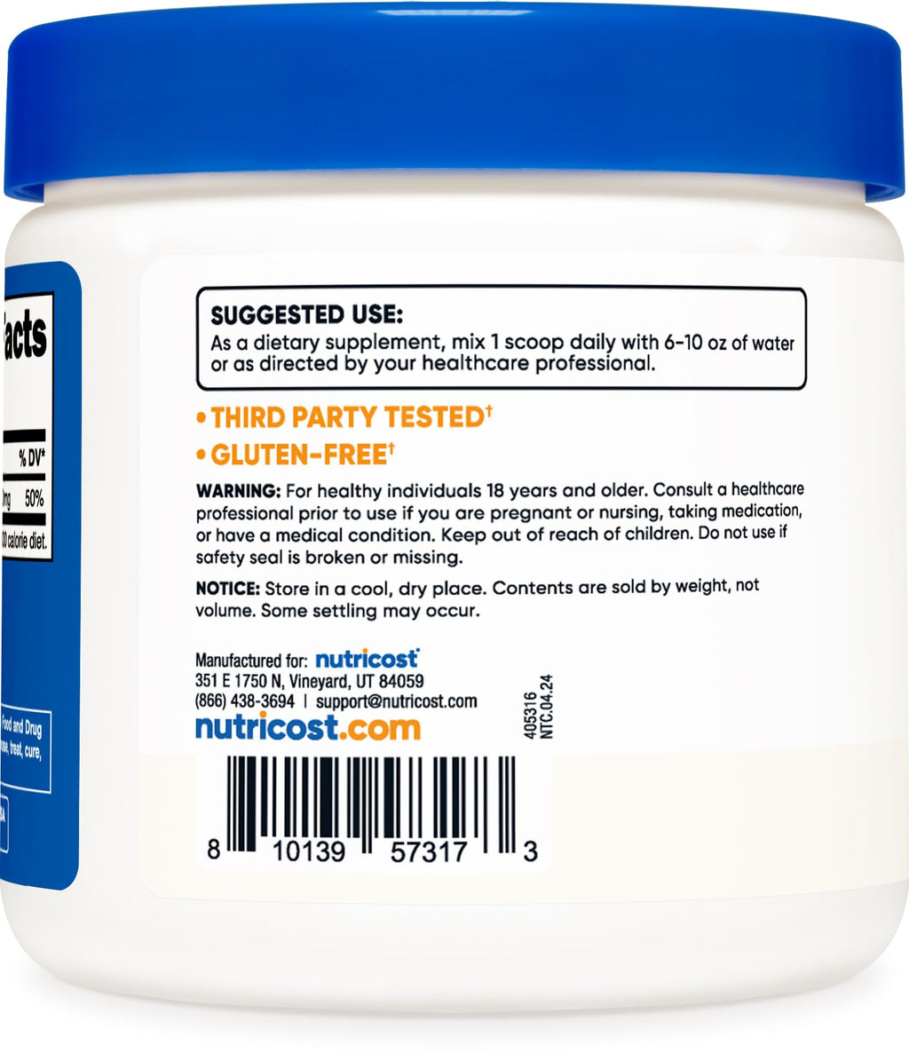 Nutricost Magnesium Citrate Powder (Fruit Punch, 500 Gram)