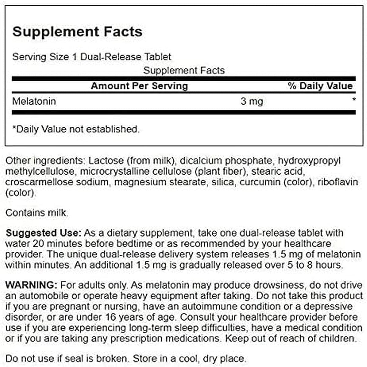 Swanson Melatonin Restful Sleep Support 3 mg - 60 Tablets - image 2