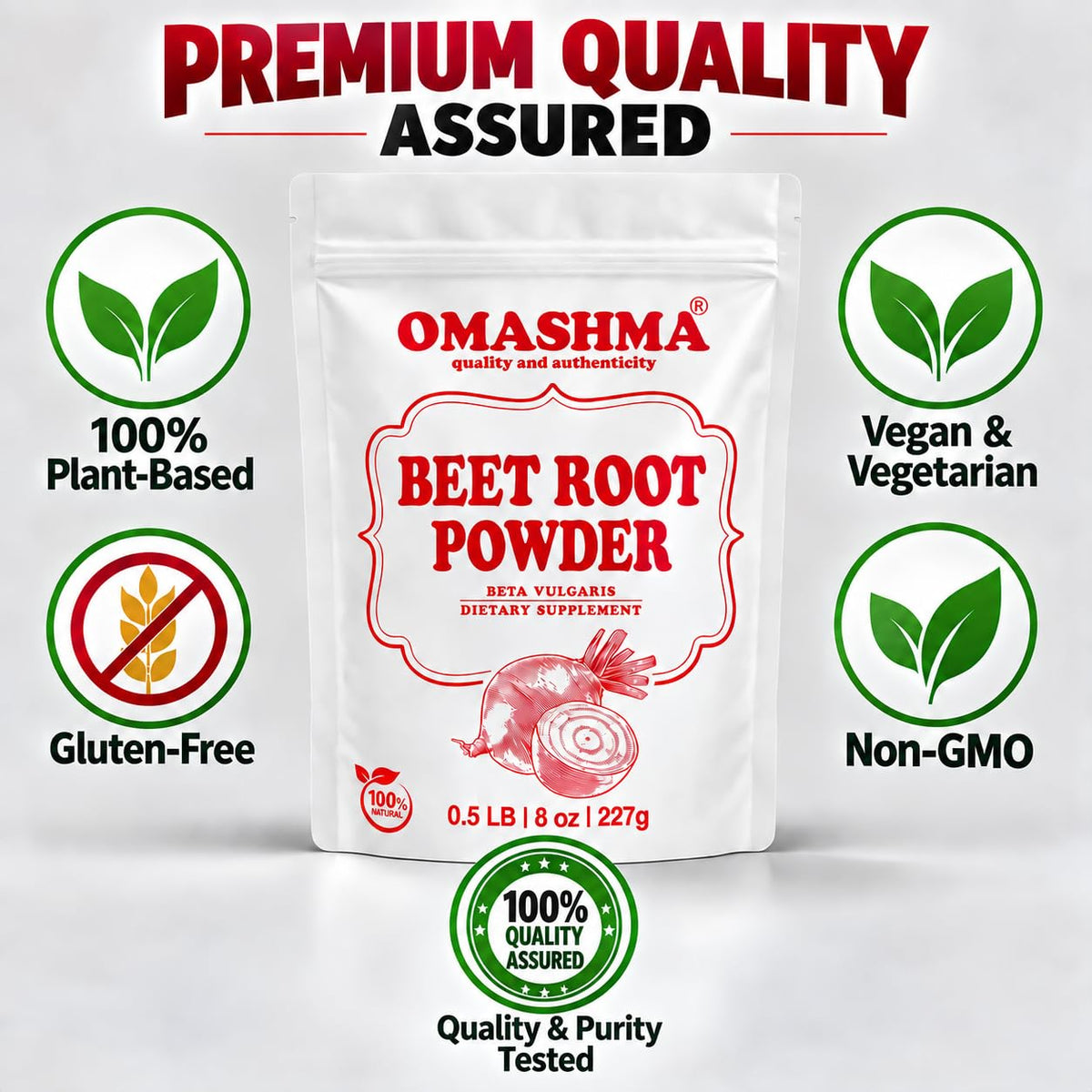 OMASHMA Beet Root Powder Nitric Oxide Support - 227g - image 7