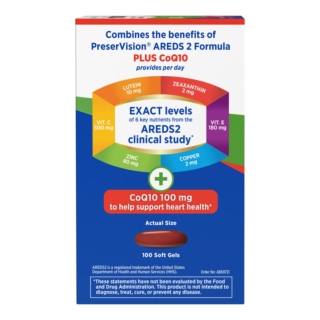 PreserVision AREDS 2 Eye Vitamins for Macular Support with CoQ10