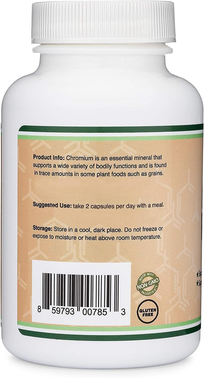 Double Wood Supplements Chromium Picolinate 1000mcg - 300 Capsules - image 4