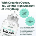 Organics Ocean One-Per-Day Shilajit for Men and Women - Natural