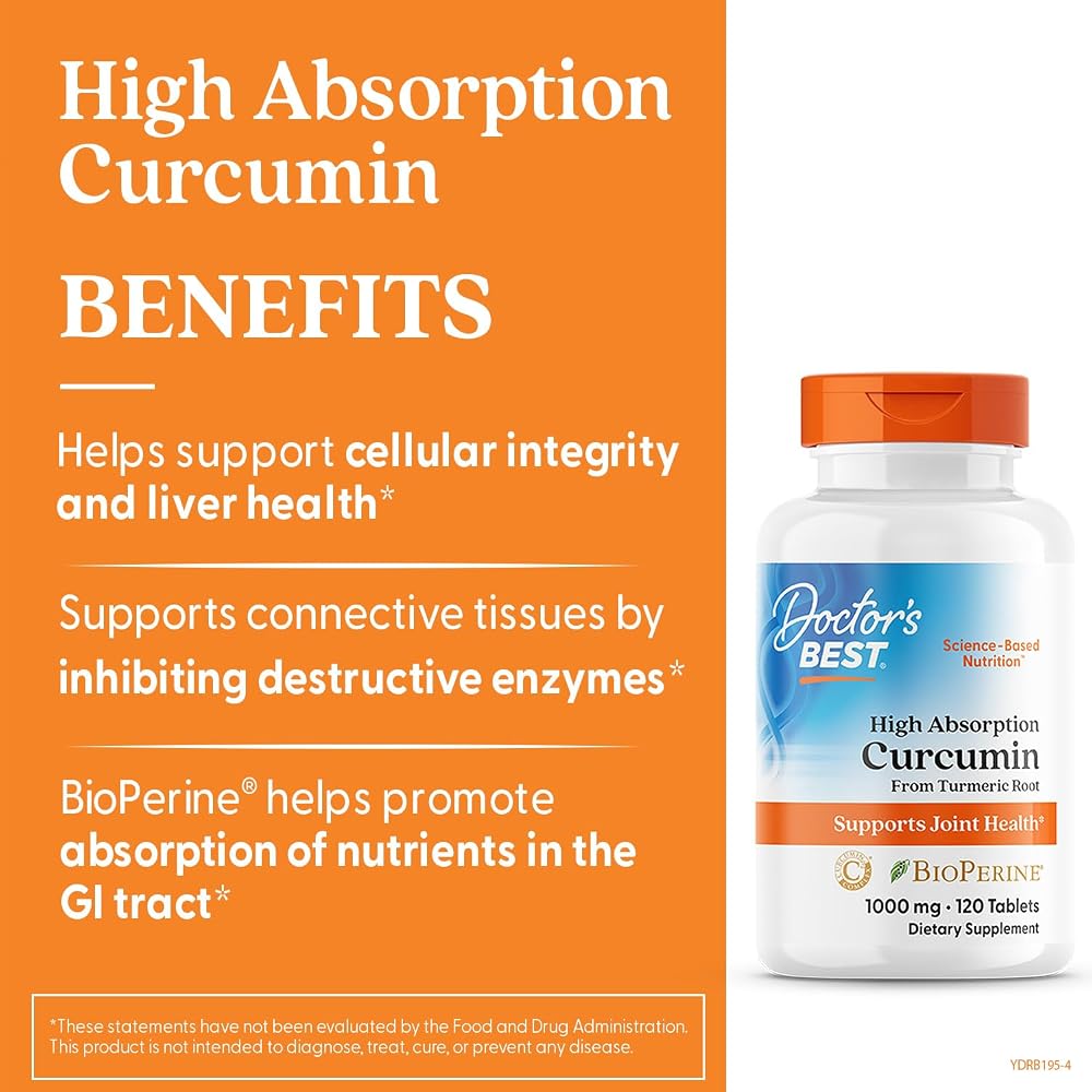 Doctor's BEST Turmeric Curcumin 1000mg - 120 Tablets - image 2