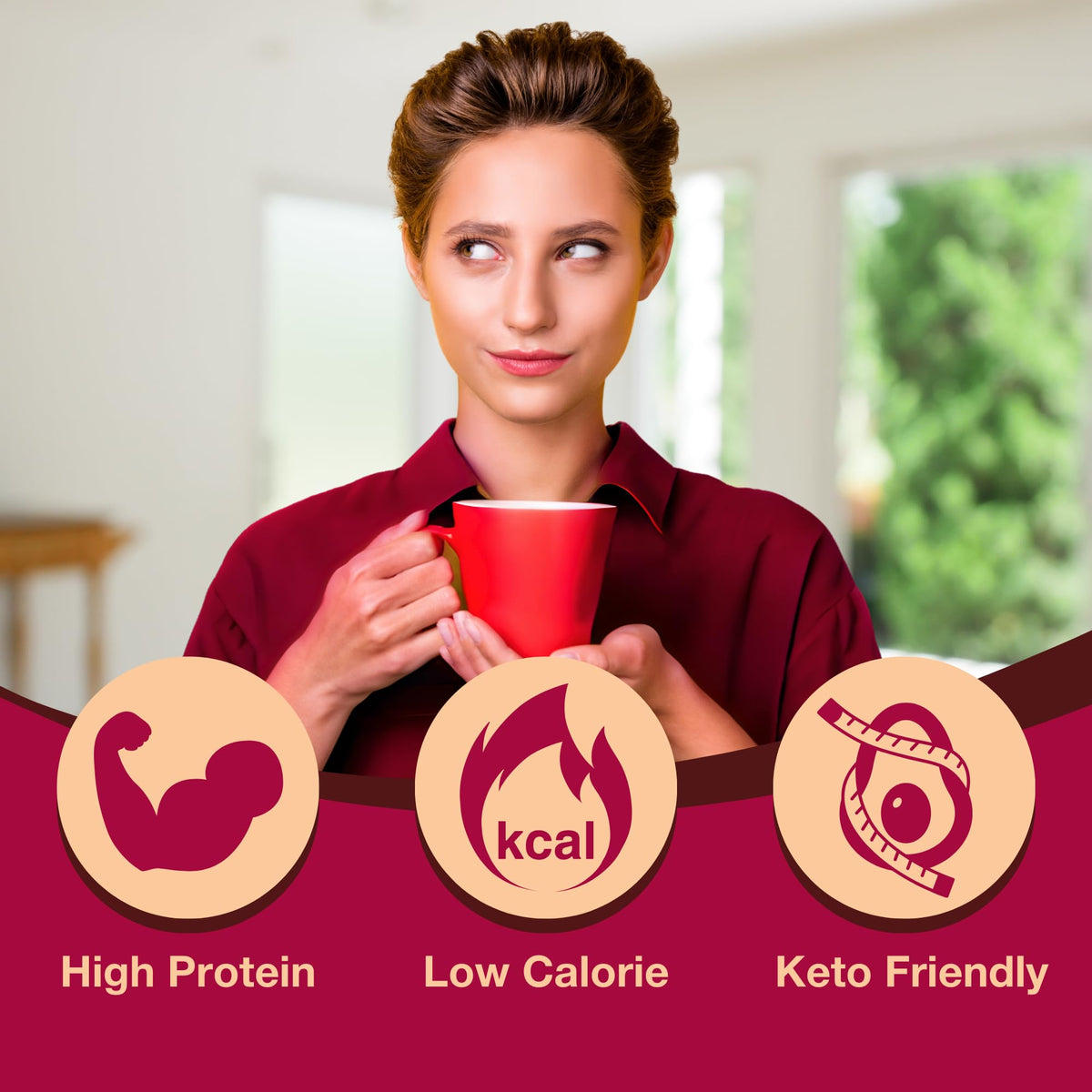 ProtiDIET Protein Hot Chocolate Mix with Collagen - 21 Servings - image 3