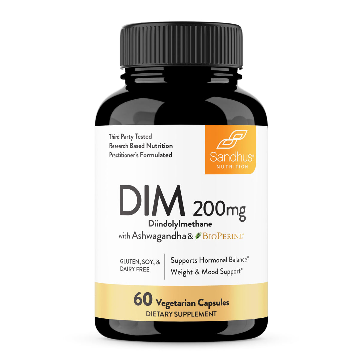 Sandhu's DIM Supplement 200 mg Hormone Balance - 60 Capsules