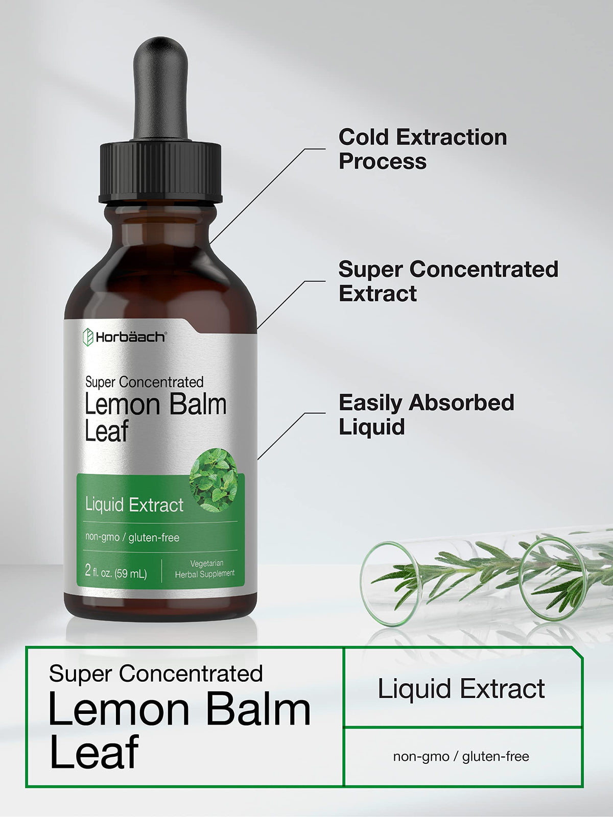 Horbäach Lemon Balm Tincture Liquid Extract - 2 fl oz - image 3