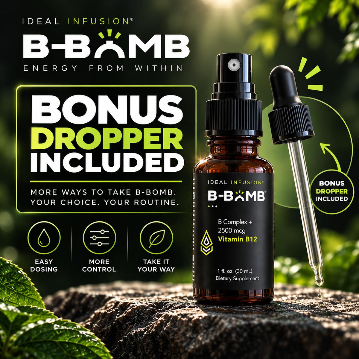 Ideal Infusion B-Bomb Vitamin B12 + B Complex Liquid Spray - 1 Fl Oz - image 6