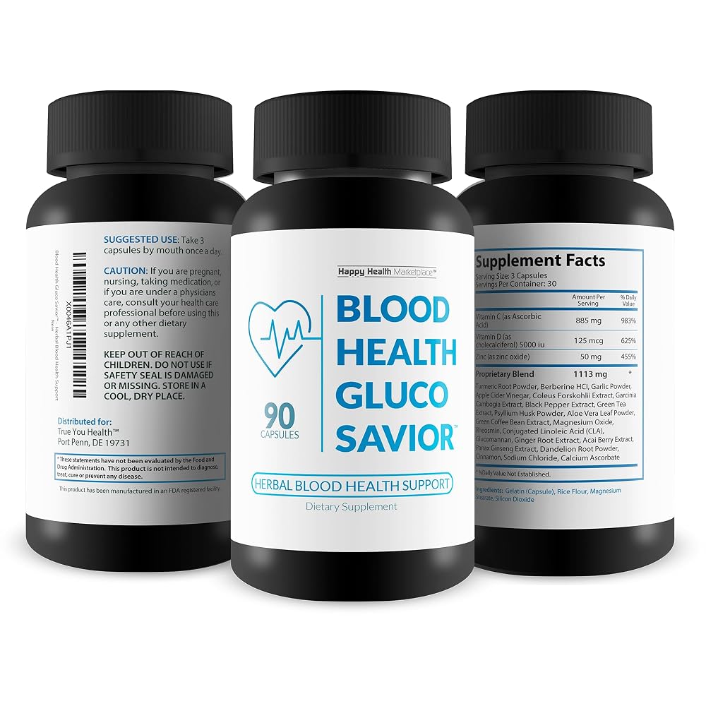 Happy Health Marketplace Blood Health Gluco Savior - 90 Capsules - image 4