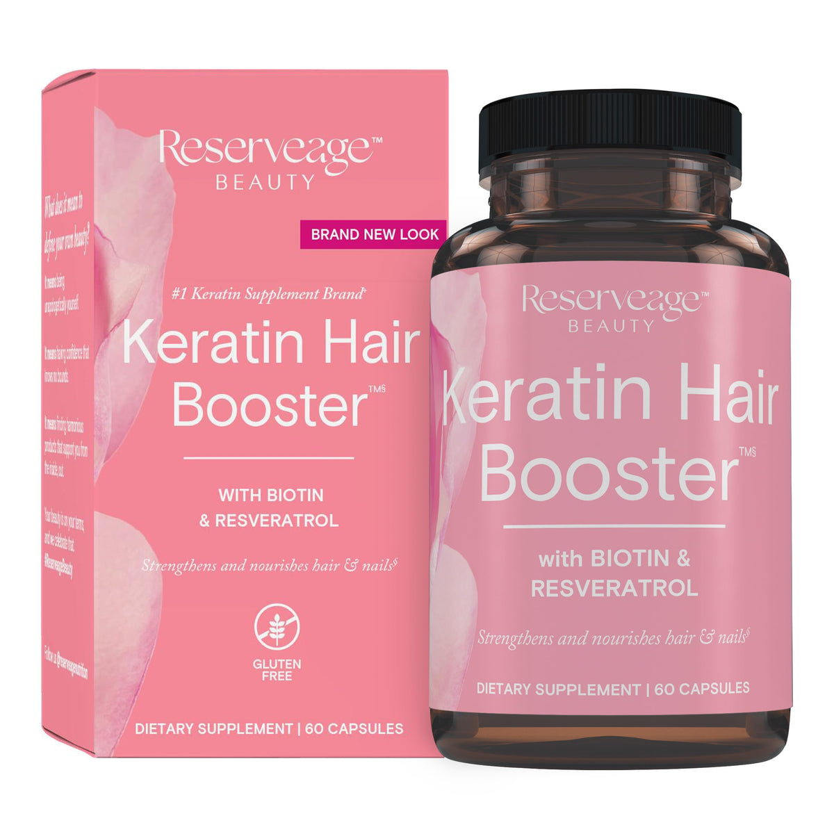 Reserveage Beauty Keratin Hair Booster - 60 Capsules