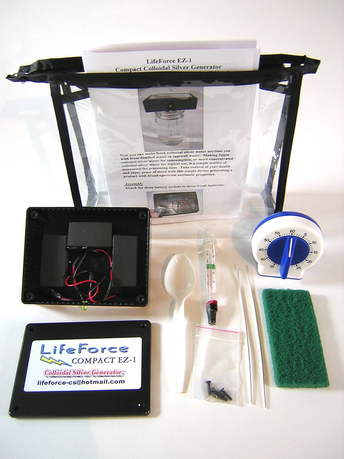 LifeForce Devices EZ-1 Deluxe Colloidal Silver Generator Kits Package