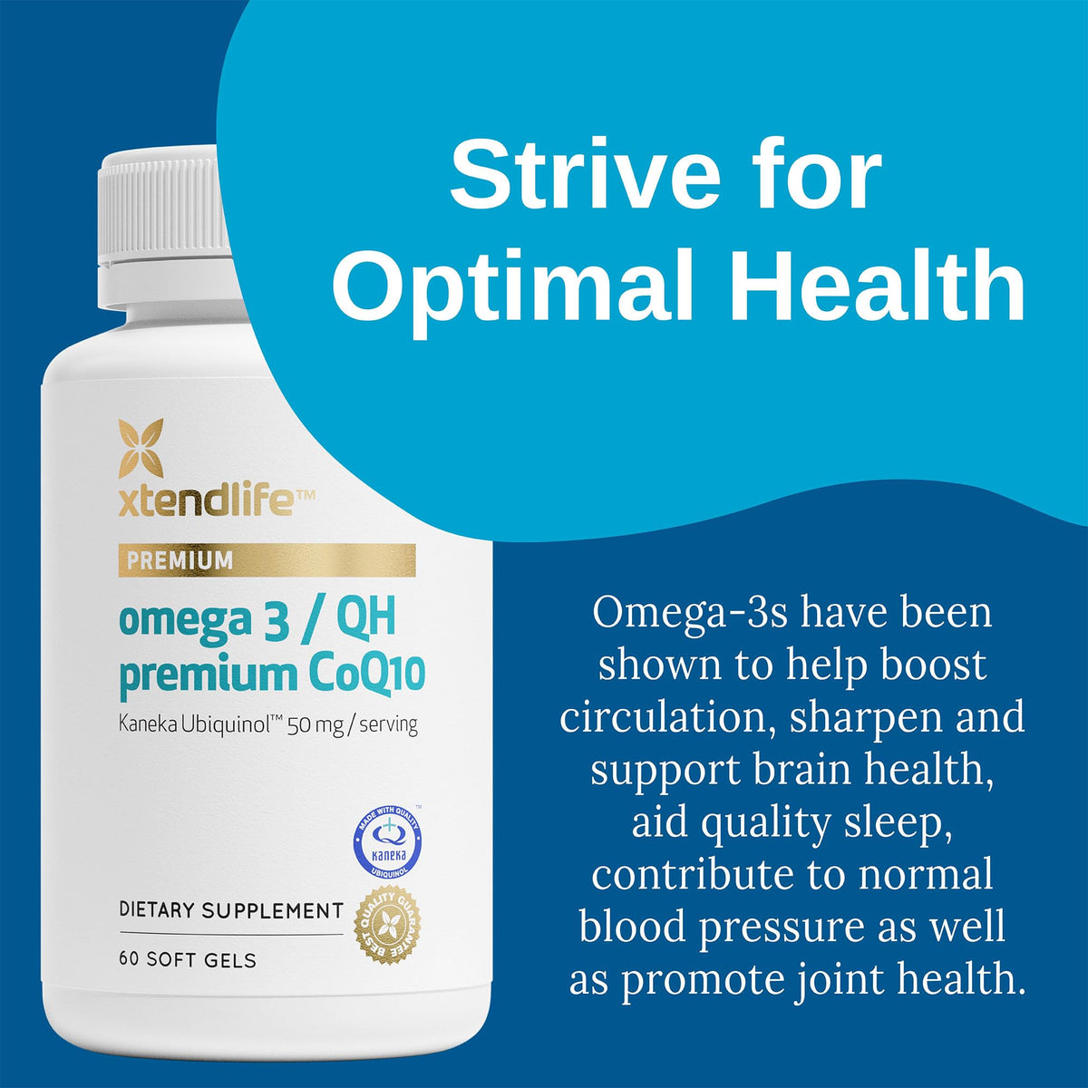 Xtendlife Omega 3 Fish Oil - DHA and EPA Supplement for Heart