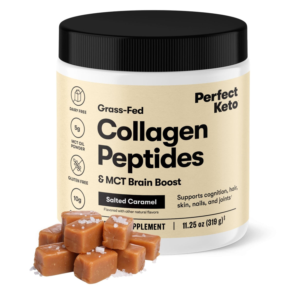 Perfect Keto Collagen Protein Powder with MCT Oil - Grassfed