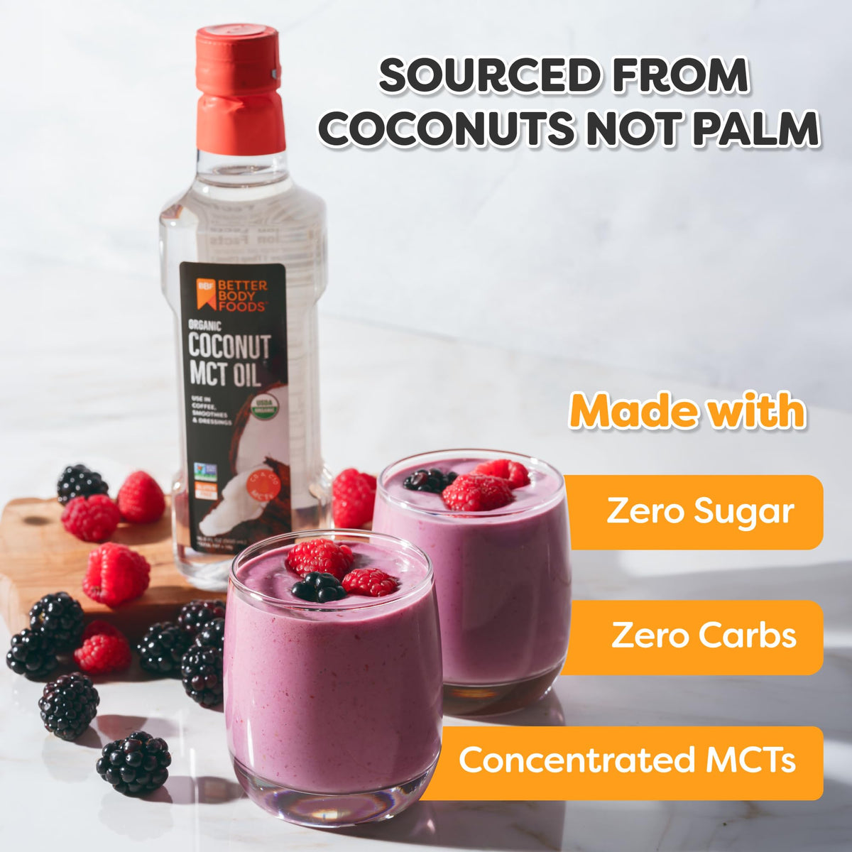 BetterBody Foods Organic Coconut MCT Oil C8 & C10 - 16.9 Fl Oz - image 5