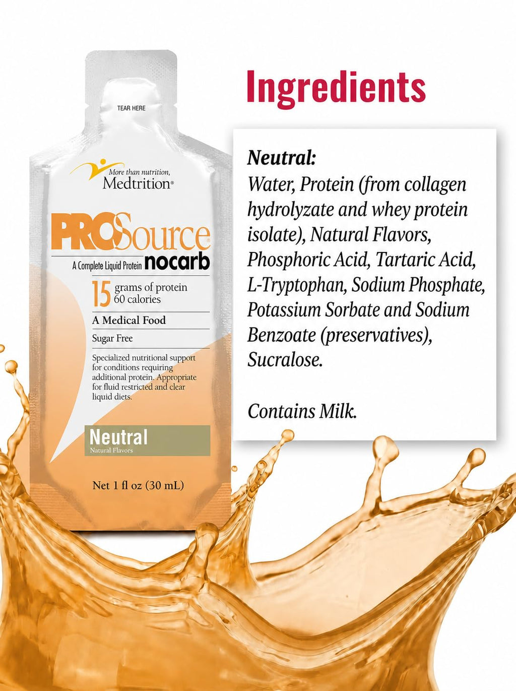 Medtrition ProSource NoCarb Liquid Energy Packets