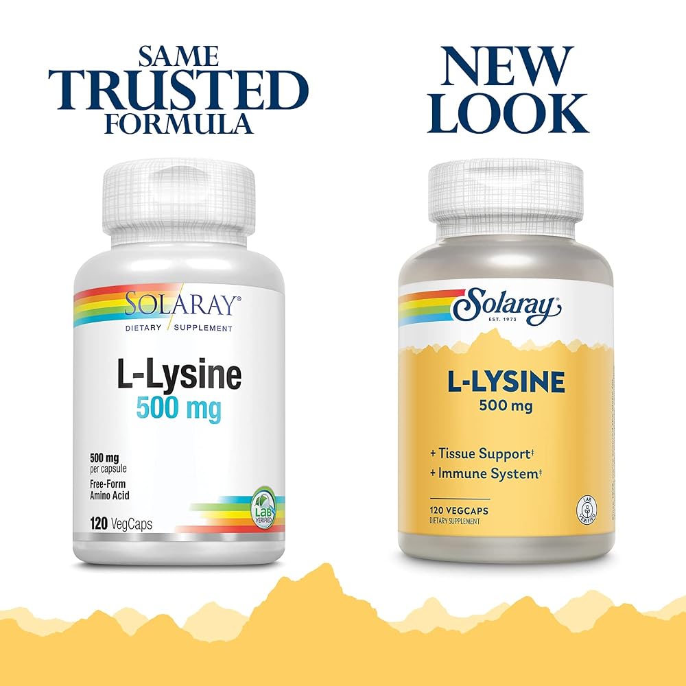 Solaray Free-Form L-Lysine 500mg - 240 Vegetarian Capsules - image 6