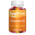 Feel Great Vitamin D Gummies for Adults Immune Support - 90 Gummies